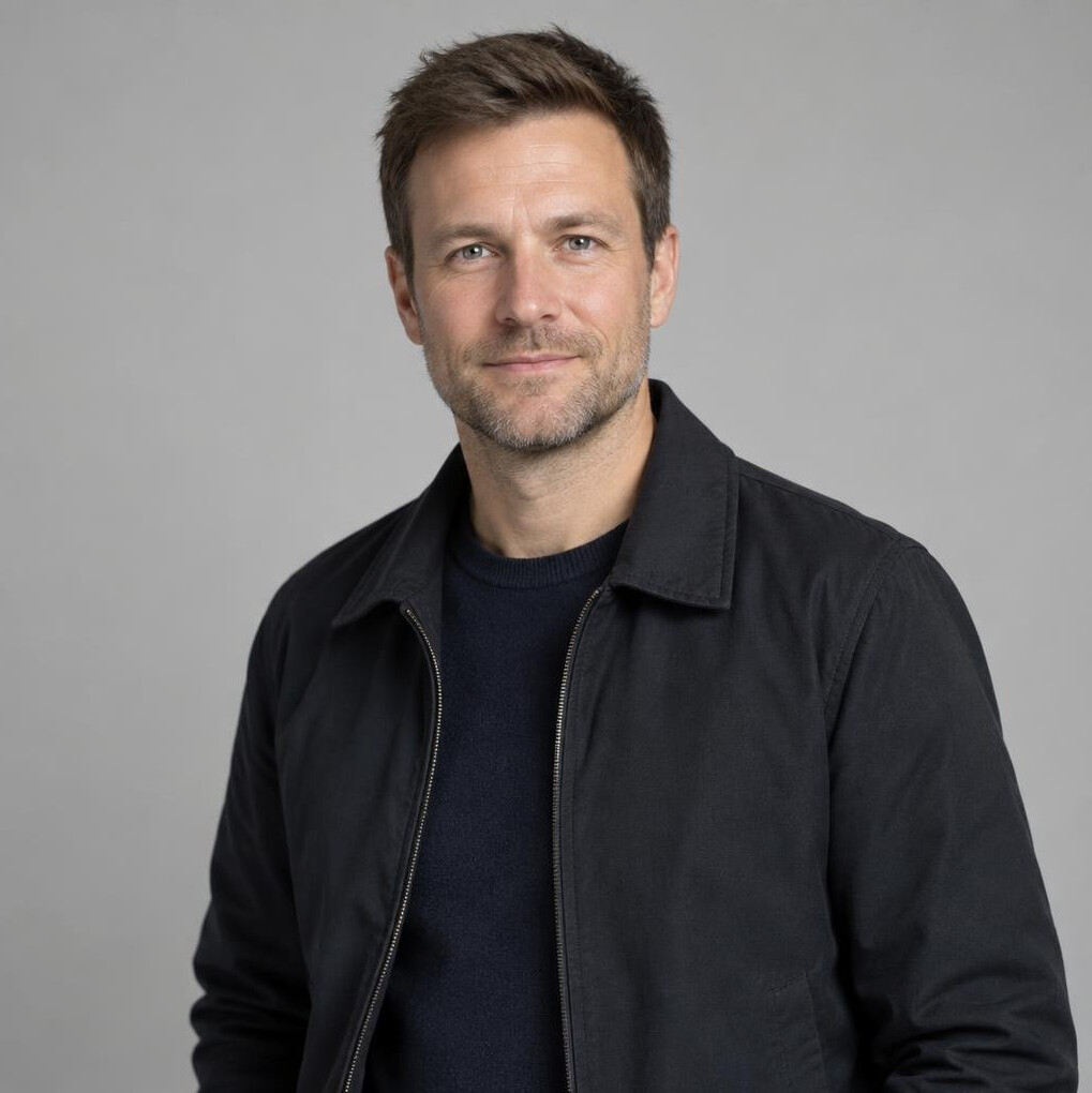 Portrait of a man in a dark jacket